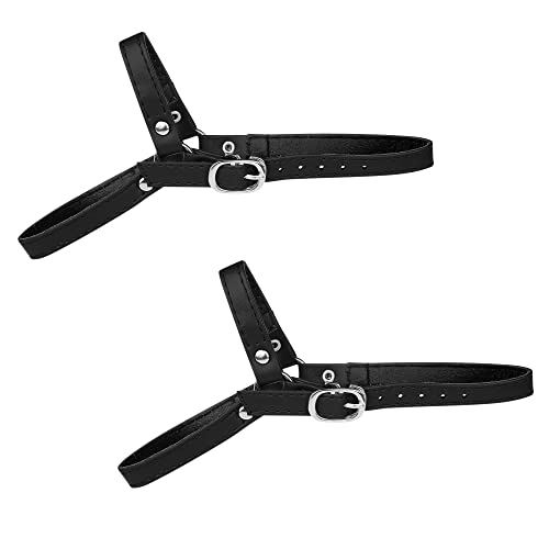 Allegra K Damen Abnehmbare Schuhgürtel, verstellbarer Anti-Rutsch-Knöchelriemen für Fersen, 2 Paar, Mattes Schwarz, 20.5cm/8.07" von Allegra K