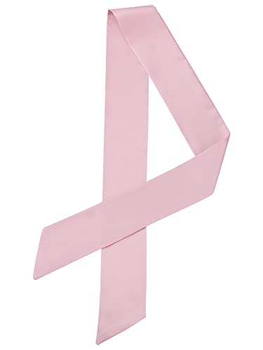 Allegra K Damen Dünner Schal einfarbig reine lange Schals Halstuch Rosa 90 * 5cm/35.43 * 1.97 inches(L*W) von Allegra K