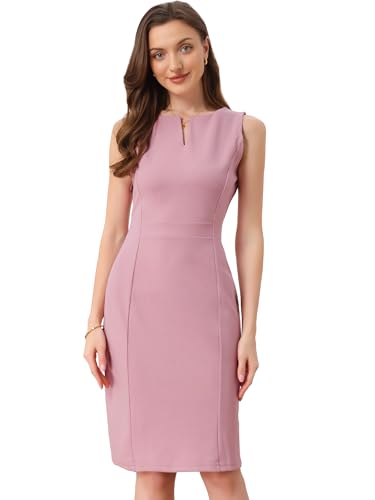 Allegra K Damen Arbeit Etuikleid Ärmellos Business Büro Bleistiftkleider, dunkelrosa, Mittel Allegra K Damen Arbeit Etuikleid Ärmellos Business Büro Bleistiftkleider, dunkelrosa, Mittel von Allegra K