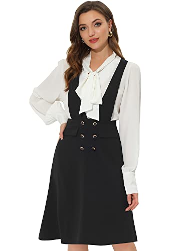 Allegra K Damen Reißverschluss Doppelreihigen Knielang Verstellbar Hosenträger Latzrock Rock Schwarz XS Allegra K Damen Reißverschluss Doppelreihigen Knielang Verstellbar Hosenträger Latzrock Rock Schwarz XS von Allegra K