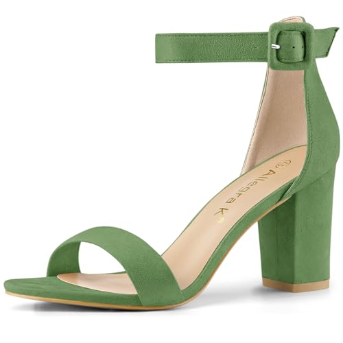 Allegra K Damen High Chunky Heel Schnalle Knöchelriemen Sandalen Olivgrün 40 Allegra K Damen High Chunky Heel Schnalle Knöchelriemen Sandalen Olivgrün 40 von Allegra K