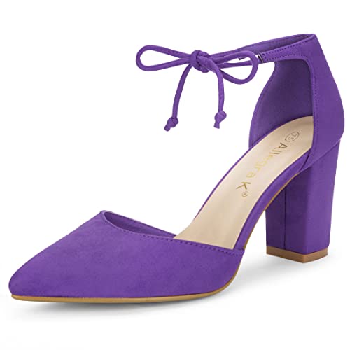Allegra K Damen Knöchel Tie Point Toe Kleid Pumps, Violett, 37 EU Allegra K Damen Knöchel Tie Point Toe Kleid Pumps, Violett, 37 EU von Allegra K