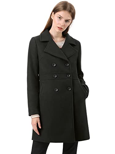 Allegra K Damen Langarm Knopfleiste Reverskragen Trenchcoat Eleganter Mantel Schwarz XS Allegra K Damen Langarm Knopfleiste Reverskragen Trenchcoat Eleganter Mantel Schwarz XS von Allegra K