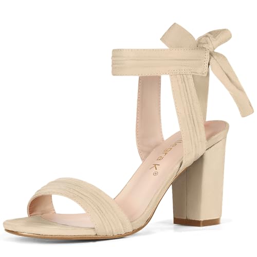 Allegra K Damen Offene Knöchel-Sandalen zum Schnüren mit klobigem Absatz Beige 41 Allegra K Damen Offene Knöchel-Sandalen zum Schnüren mit klobigem Absatz Beige 41 von Allegra K