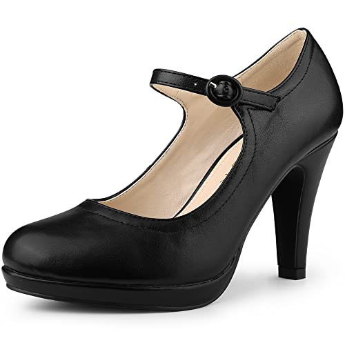 Allegra K Damen Plateau Runde Zehen Knöchelriemen Mary Jane Schuhe Pumps Stiletto Absatz Pumps, schwarz, 37 EU Allegra K Damen Plateau Runde Zehen Knöchelriemen Mary Jane Schuhe Pumps Stiletto Absatz Pumps, schwarz, 37 EU von Allegra K