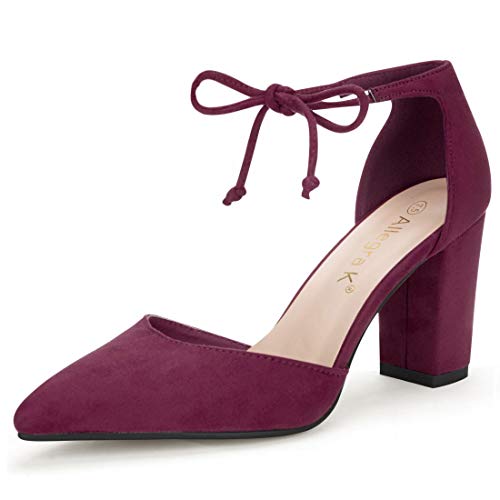 Allegra K Damen Pumps mit spitzer Zehenpartie und Schnürung Burgund 41 Allegra K Damen Pumps mit spitzer Zehenpartie und Schnürung Burgund 41 von Allegra K