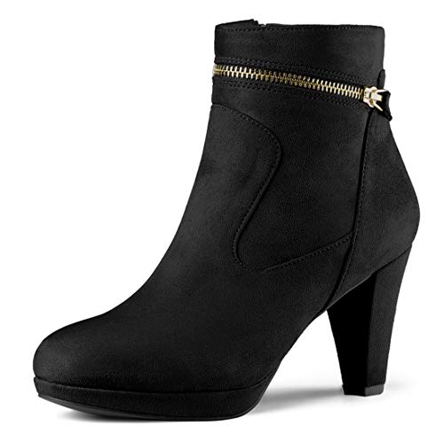 Allegra K Damen Round Toe Slip On Zip Blockabsatz Ankle Boots Stiefel Schwarz 39 Allegra K Damen Round Toe Slip On Zip Blockabsatz Ankle Boots Stiefel Schwarz 39 von Allegra K