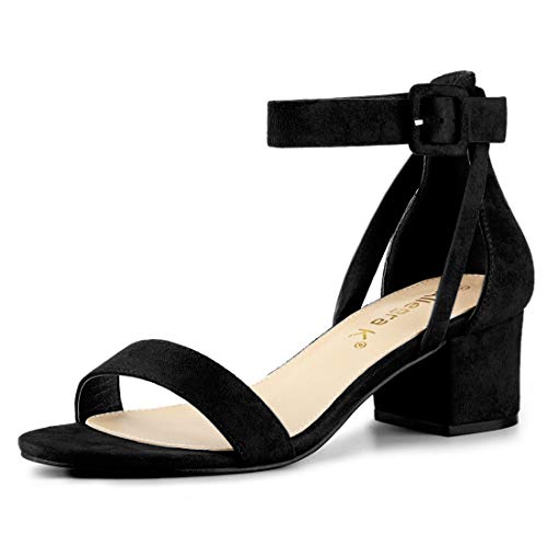 Allegra K Damen-Sandalen mit Knöchelriemen und Blockabsatz Schwarz 38 Allegra K Damen-Sandalen mit Knöchelriemen und Blockabsatz Schwarz 38 von Allegra K