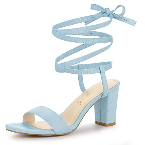 Allegra K Damen-Schnürsandalen mit dicken Absätzen Himmelblau 41 Allegra K Damen-Schnürsandalen mit dicken Absätzen Himmelblau 41 von Allegra K