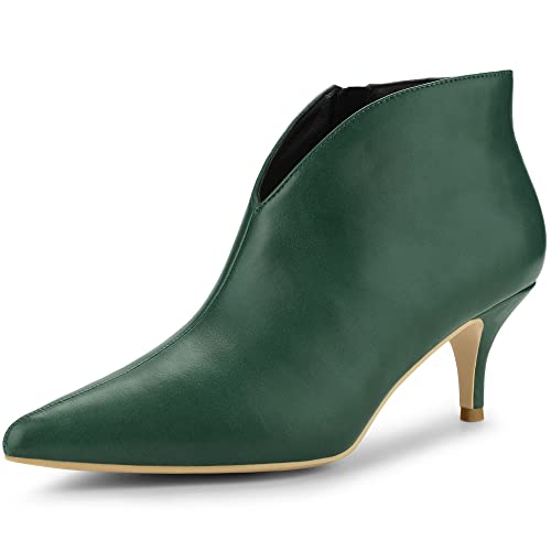 Allegra K Damen-Stiefeletten mit spitzem Zehenbereich, Stiletto-Absatz, Stiefeletten, waldgrün, 40.5 EU Allegra K Damen-Stiefeletten mit spitzem Zehenbereich, Stiletto-Absatz, Stiefeletten, waldgrün, 40.5 EU von Allegra K