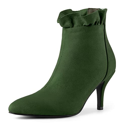 Allegra K Damen-Stiefeletten mit spitzer Zehenpartie, Stiletto-Absatz und Rüschen Grün 38.5 Allegra K Damen-Stiefeletten mit spitzer Zehenpartie, Stiletto-Absatz und Rüschen Grün 38.5 von Allegra K