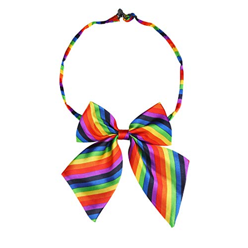 Allegra K Damen Verstellbares Cosplay-Kostüm Vorgebundene Streifen Bowknot Fliege Regenbogen 11 x 14cm Allegra K Damen Verstellbares Cosplay-Kostüm Vorgebundene Streifen Bowknot Fliege Regenbogen 11 x 14cm von Allegra K