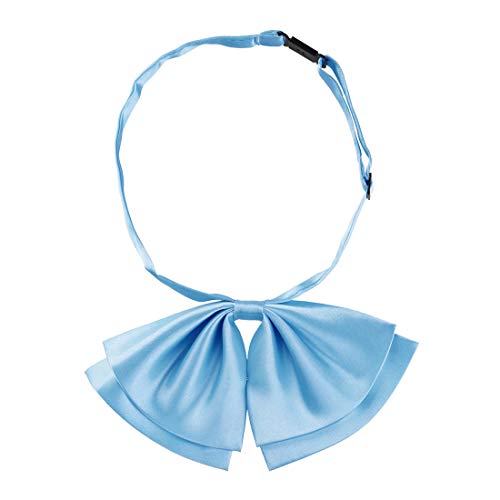 Allegra K Damen Vorgebundene Bowknot Einfarbig Verstellbare Fliege Krawatte Hellblau 8,5 x 15,5 cm von Allegra K