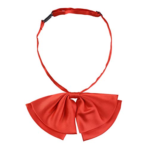 Allegra K Damen Vorgebundene Bowknot Einfarbig Verstellbare Fliege Krawatte Rot 8,5 x 15,5 cm von Allegra K