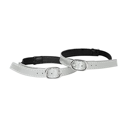 Allegra K Damen elastischer abnehmbarer Schnallenschuh Knöchelriemen Gürtelband für Absätze Silber 33.5cm/13.19" von Allegra K