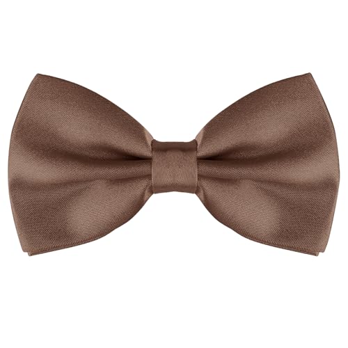 Allegra K Herren Bowtie Solid Tuxedo Pre-Tied Verstellbar Riemen Fliegen Kaffee One Size von Allegra K