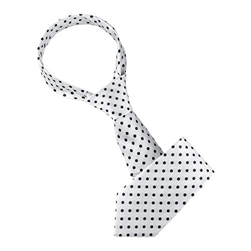 Allegra K Herren Klassische Formelle Polka Dots Self Tie Krawatte Weiß 145 cm von Allegra K