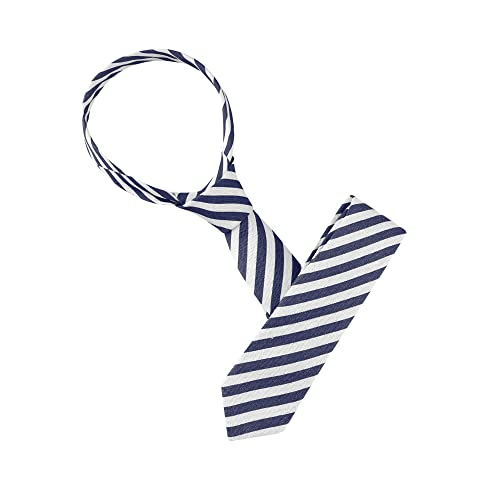 Allegra K Herren Leinen Streifen Business Formelle Skinny Self Tie Krawatte Blau One Size von Allegra K