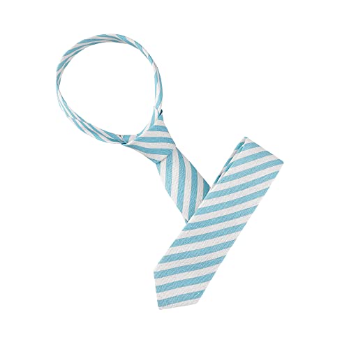Allegra K Herren Leinen Streifen Business Formelle Skinny Self Tie Krawatte Himmelblau One Size von Allegra K