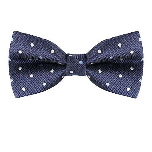 Allegra K Herren Polka Dots Vorgebundene Classic Design Bowtie Fliegen Marineblau Weiß One Size von Allegra K