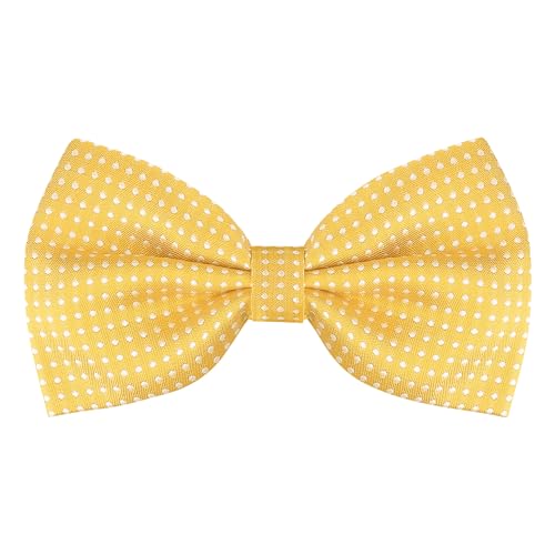 Allegra K Herren Polka Dots Vorgebundene Formale Party Bowtie Fliegen Gelb One Size von Allegra K