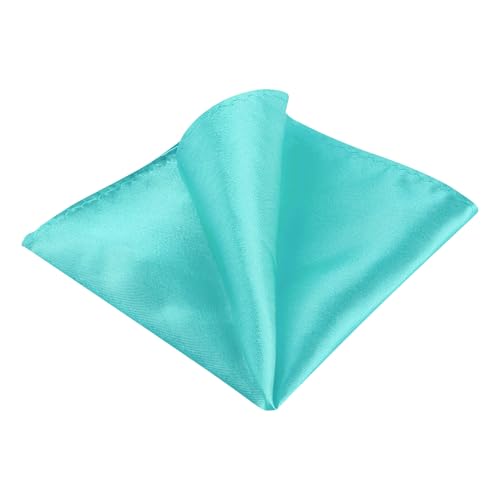 Allegra K Herren Square Hochzeit Einfarbig Einstecktuch Taschentuch Türkis One Size von Allegra K