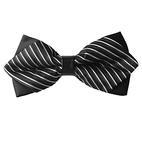 Allegra K Herren Streifen Vorgebundene Party Hochzeit Bowties Fliegen Grau 6 x 12 cm von Allegra K