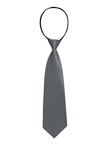 Allegra K Herren Vorgebundene Verstellbare Reißverschluss Einfarbig Tie Krawatte Grau One Size von Allegra K