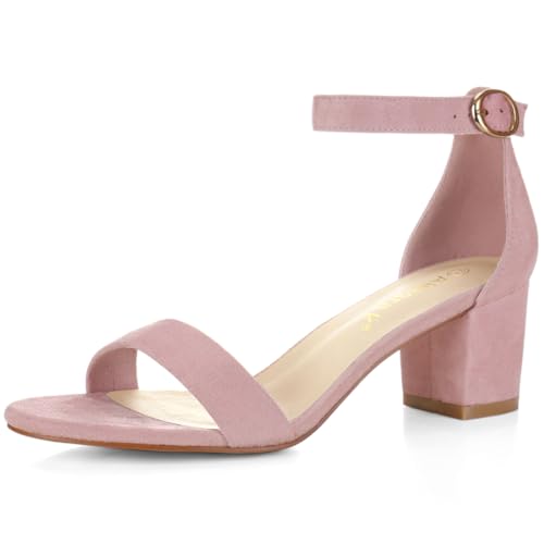 Allegra K Offene Zehen-Blockabsatz-Sandalen mit Knöchelriemen für Damen Hell-Pink 36 Allegra K Offene Zehen-Blockabsatz-Sandalen mit Knöchelriemen für Damen Hell-Pink 36 von Allegra K