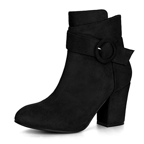 Allegra K Stiefeletten mit runder Zehenpartie und Blockabsatz für Damen Schwarz 40 Allegra K Stiefeletten mit runder Zehenpartie und Blockabsatz für Damen Schwarz 40 von Allegra K