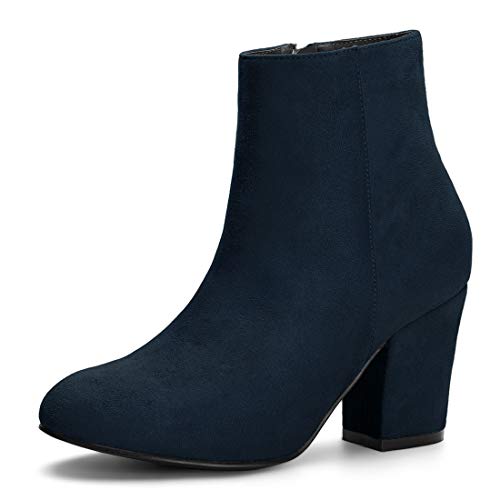 Allegra K Weihnachtliche Stiefeletten mit seitlichem Reißverschluss und klobigem Absatz für Damen Navy Blau 40 Allegra K Weihnachtliche Stiefeletten mit seitlichem Reißverschluss und klobigem Absatz für Damen Navy Blau 40 von Allegra K
