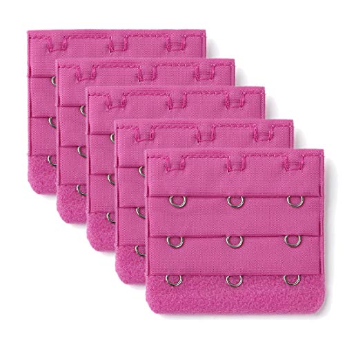 sourcing map Damen 3 Haken 3 Zeile Unterwäsche Bra Gurt Extension Schnalle Haken Fuchise 5 STK von Allegra K