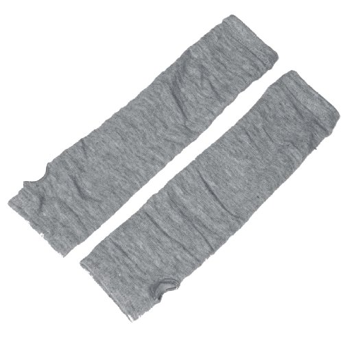 sourcing map Unisex Classic Fashion Stretch Fingerlose Armwärmer-Ärmel Hellgrau One Size von Allegra K