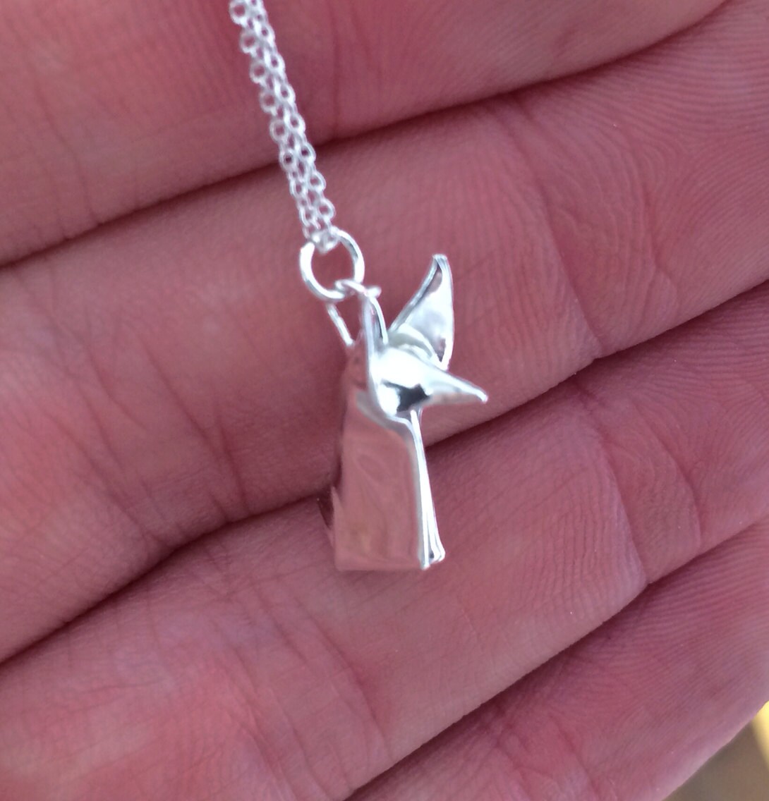 Silber Origami Fuchs Anhänger Hand Gefaltet Feinsilber Silber Origami Fuchs Anhänger Hand Gefaltet Feinsilber von AllegroArts
