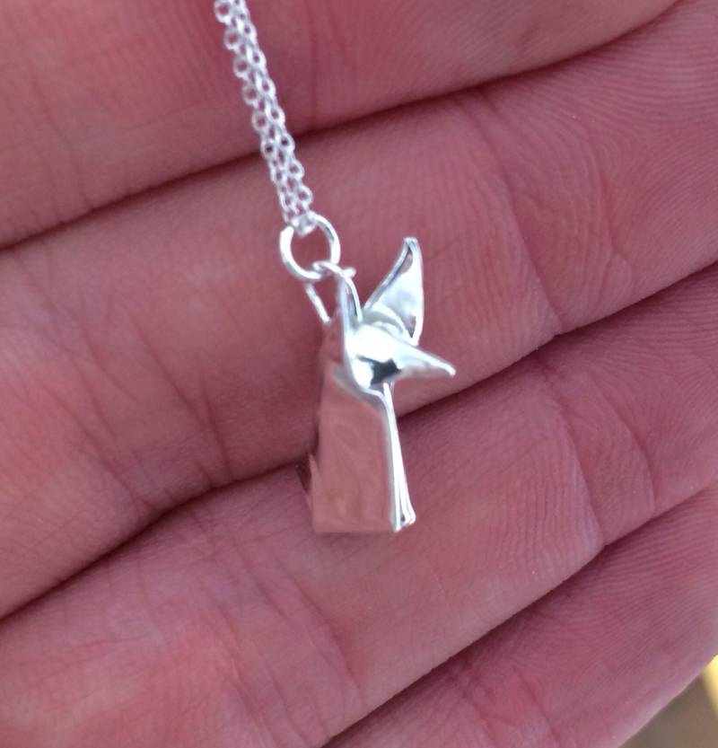 Silber Origami Fuchs Anhänger Hand Gefaltet Feinsilber Silber Origami Fuchs Anhänger Hand Gefaltet Feinsilber von AllegroArts