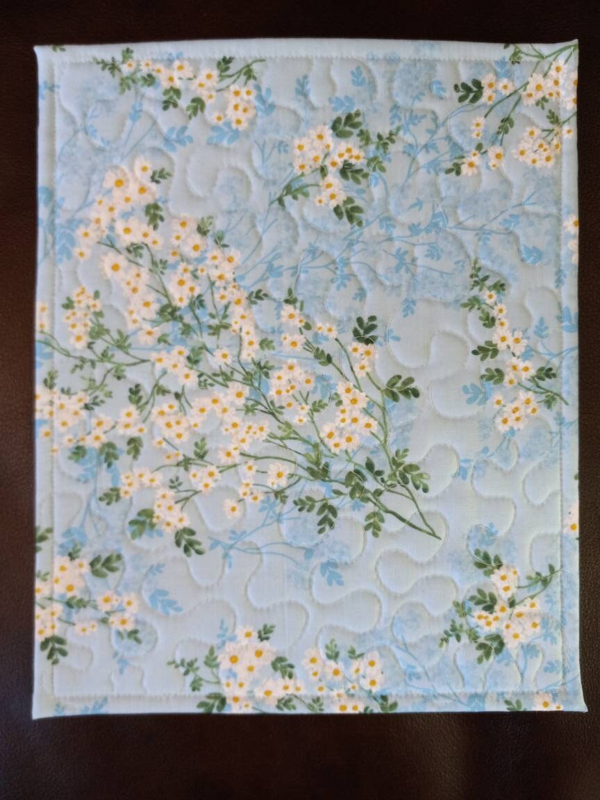 Blaue Daisy Bunch Kit-It-Up Tasche/Kit It Up Tasche/Wischtasche/Kleine Projekttasche/Vinyl Front Projekttasche/Projekttasche/Kreuzstichtasche/Maschen Blaue Daisy Bunch Kit-It-Up Tasche/Kit It Up Tasche/Wischtasche/Kleine Projekttasche/Vinyl Front Projekttasche/Projekttasche/Kreuzstichtasche/Maschen von AllegroStitches