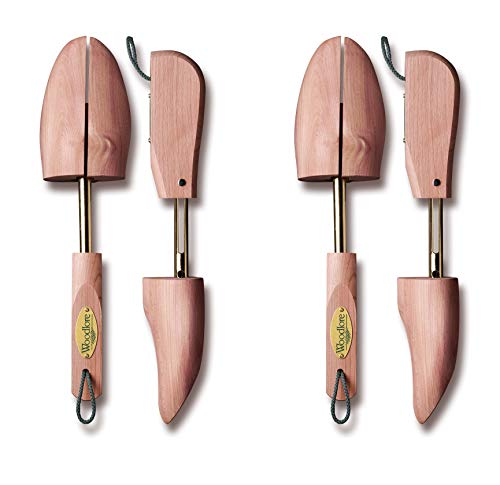 Woodlore Shoe Trees for Men 2 - Pack Of Men's Adjustable Aromatic Red Cedar Shoe Trees (for 2 pairs of shoes) - MADE IN USA von Allen Edmonds