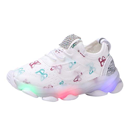 Allence Unisex Babyschuhe Kinder LED Atmungsaktives Mesh Sportschuhe Jungen Mädchen Freizeitschuhe Sneaker Lauflernschuhe Krabbelschuhe mit Weiche Sohle von Allence Kinderschuhe