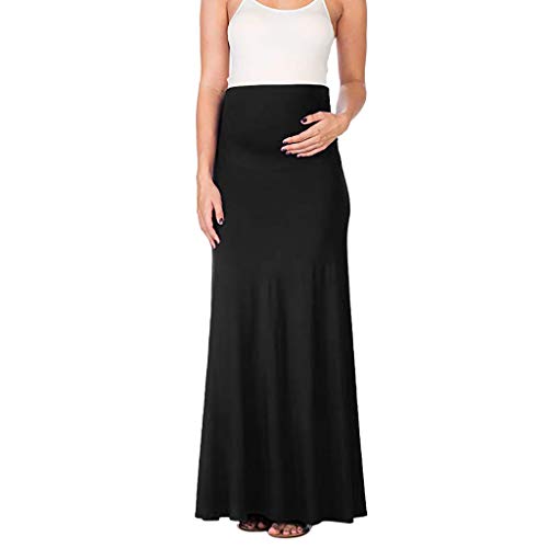 Allence Schwangerschaftsrock Hohe Taille Lange Rock Damen Umstandsrock Casual Einfarbig Sommerrock mit extra Bauch-Panel A-Linie Bleistiftrock Umstandsmode Allence Schwangerschaftsrock Hohe Taille Lange Rock Damen Umstandsrock Casual Einfarbig Sommerrock mit extra Bauch-Panel A-Linie Bleistiftrock Umstandsmode von Allence Umstandshose