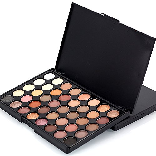 Allence 40 Farben Lidschatten Palette Augenpalette für Make up Pinsel Set, Premium Kosmetik Eyeliner Augenpalette Beauty Paletten Make up Kosmetik Augenschatten Magnet Palette (A, Schwarz) von Allence