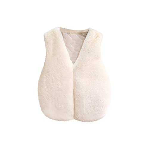 Allence Mädchen Pelzweste Kunstpelz Weste Fellweste Winter Warmer Gilet Vest Ärmellose Pelzmantel von Allence