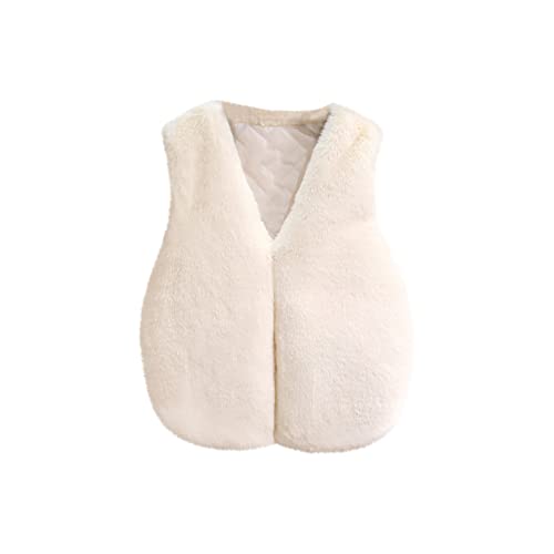 Allence Mädchen Pelzweste Kunstpelz Weste Fellweste Winter Warmer Gilet Vest Ärmellose Pelzmantel von Allence