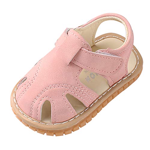 Allence Unisex-Baby Sandalen Mädchen Jungen Kindersandale Geschlossene Leder Innensohle Sandale Sommer Sandaletten Lauflernschuhe Schuhe von Allence Kinderschuhe