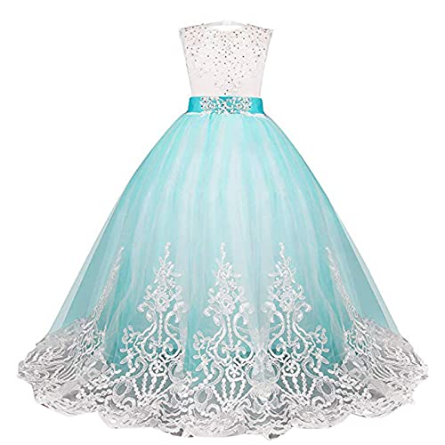 Allence Weihnachten Mädchen Prinzessin Kleid Ärmellos Festlich Elegante Tüll Abendkleider für Hochzeit Brautjungfer Prom Cocktail 2-13 Jahre von Allence