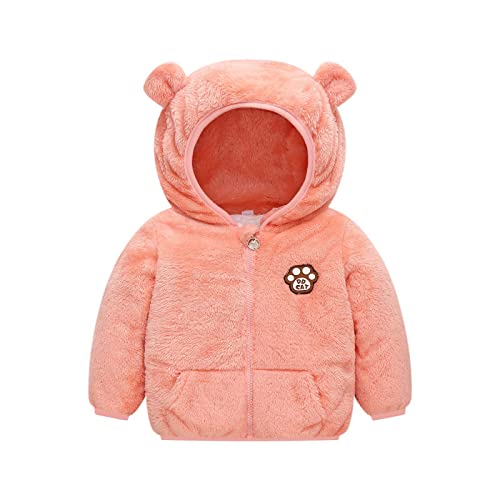 Neugeborenes Baby Mädchen Fleecejacke Herbst PlüSchjacke Winter Fleece Jacke Mit Kapuze Reißverschluss Kapuzenmantel Umhangjacke Dicke Warme Kleidung Oberbekleidung Wollfleece Wintermäntel von Allence