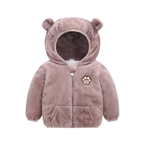 Neugeborenes Baby Mädchen Fleecejacke Herbst PlüSchjacke Winter Fleece Jacke Mit Kapuze Reißverschluss Kapuzenmantel Umhangjacke Dicke Warme Kleidung Oberbekleidung Wollfleece Wintermäntel von Allence