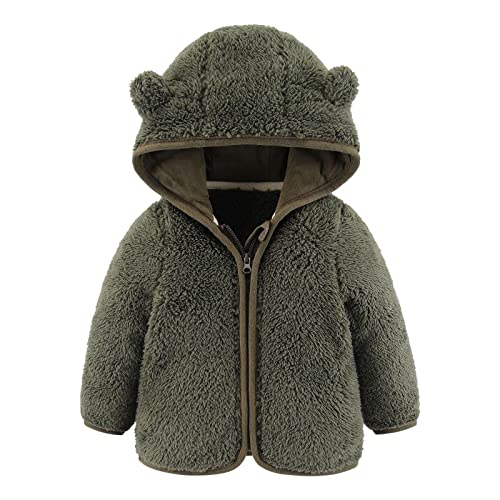 Neugeborenes Baby Mädchen Fleecejacke Herbst PlüSchjacke Winter Fleece Jacke Mit Kapuze Reißverschluss Kapuzenmantel Umhangjacke Dicke Warme Kleidung Oberbekleidung Wollfleece Wintermäntel von Allence