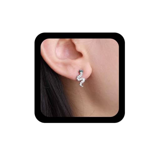 Allereya Gothic Kristall Schlange Ohrringe Silber Viper Schlange Ohrringe Cz Schlange Ohrstecker Strass Schlange Ohrstecker Kleine Viper Ohrringe Schmuck Für Frauen von Allereya