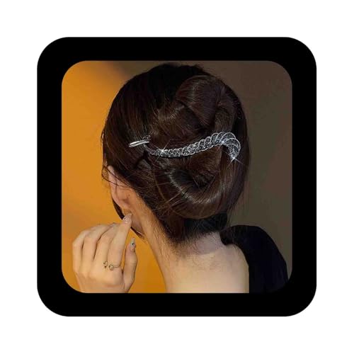 Allereya Große Strass Haarspangen Kristall Banane Haarspange Schwarz Cz Haarspange Clip Französisch Stil Twist Haarspange Cz Haarspange Haarnadel Dekorative Haarschmuck Schmuck Für Frauen(schwarz) von Allereya