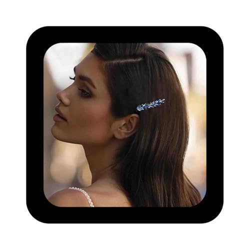Allereya Kristall Hochzeit Haarnadeln Haarspange Strass Haarspange Haarspange Splitter CZ Bling Braut Kopfschmuck Dekorative Kopfspange Kopfbedeckung Braut Haarschmuck für Frauen und Mädchen (Blau) von Allereya